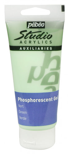 Pebeo Studio Acrylic Phosphorescent Gel 100 ml - Vert
