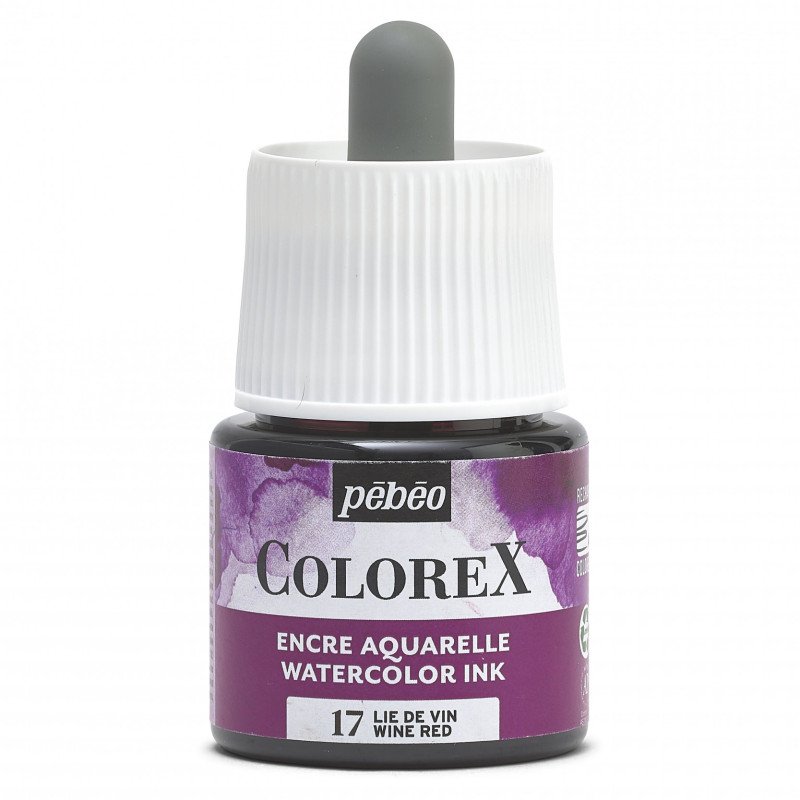 Pebeo Colorex Encre aquarelle 45 ml - 17 - Rouge vin