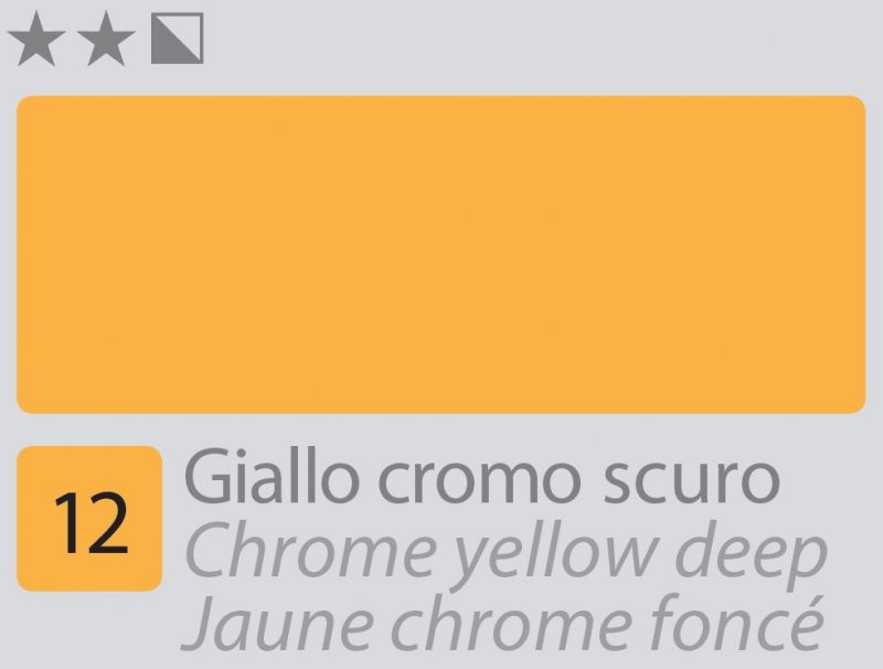 Divolo Accademia Peinture à l'huile 20 ml - Chrome Yellow Deep