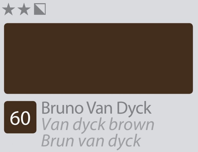 Divolo Accademia Peinture à l'huile 20 ml - Van Dyck Brown