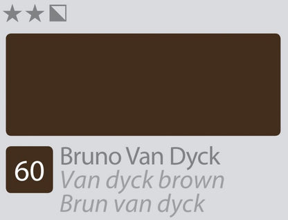 Divolo Accademia Peinture à l'huile 20 ml - Van Dyck Brown