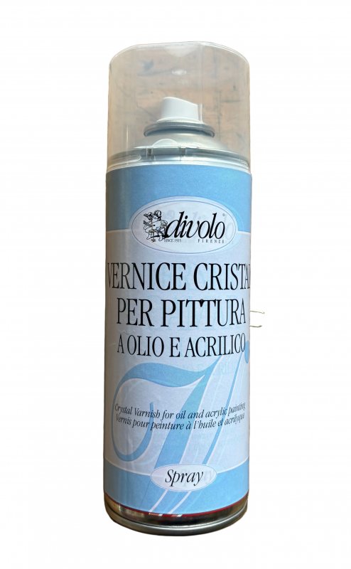 Divolo Vernis pour tableaux Cristall pour Peinture à l'huile 400 ml Aérosol