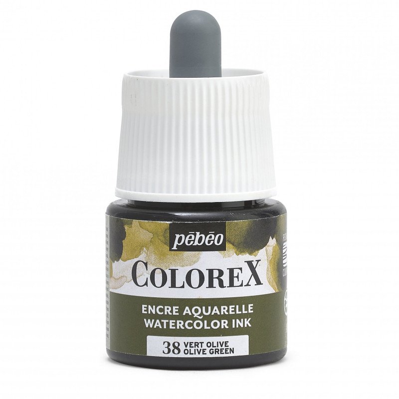 Pebeo Colorex Encre aquarelle 45 ml - 38 - Olijfgroen