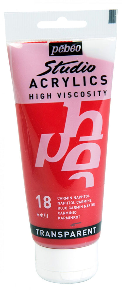 Pebeo Studio Peinture acrylique 100 ml - 18 - Naftolkarmijn
