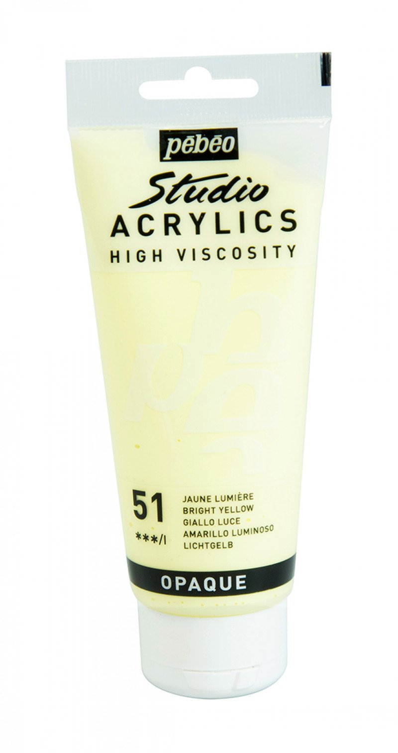 Pebeo Studio Peinture acrylique 100 ml - 51 - Jaune vif