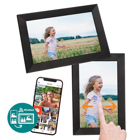 Frameo Cadre Photo Numérique HF-101B Noir 10.1 Pouce