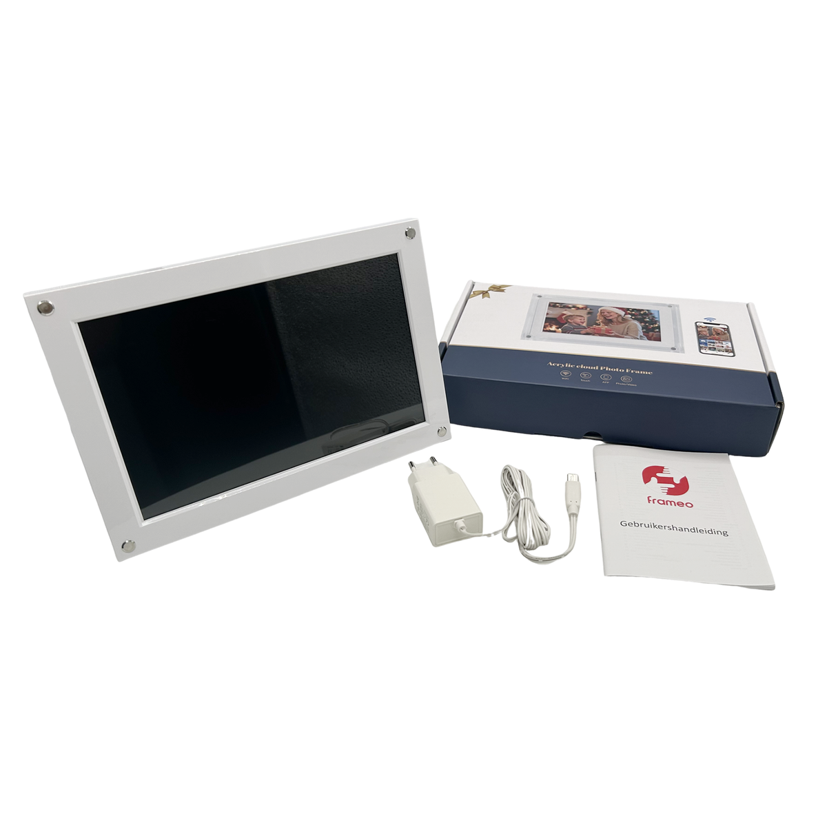 Frameo Cadre Photo Numérique WT-101W Acrylique Blanc 10.1 Pouce