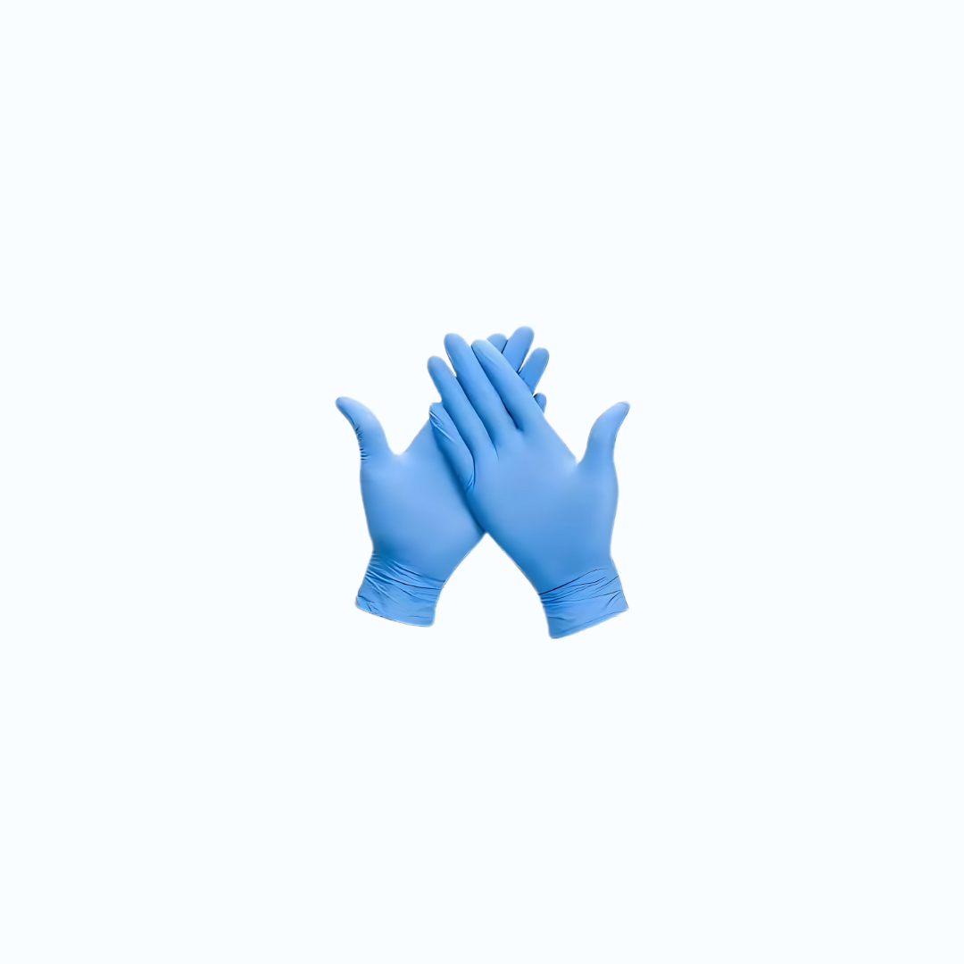 Blauwe nitril handschoenen – Poedervrij en oliebestendig, ideaal voor cyanotype en studio gebruik