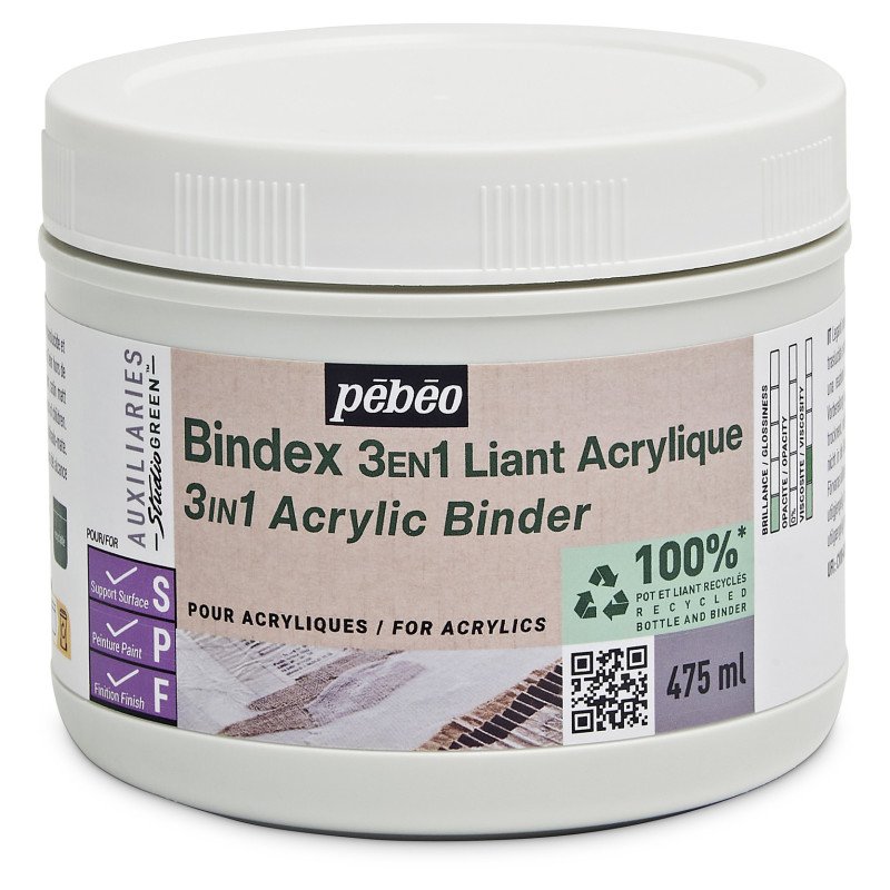Pebeo Studio Green Bindex 3-in-1 Acryl Bindmiddel - 475 ml