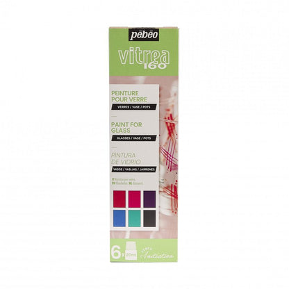 Pebeo Vitrea 160 Peinture sur verre Sets - Initiatieset - 6 x 20 ml