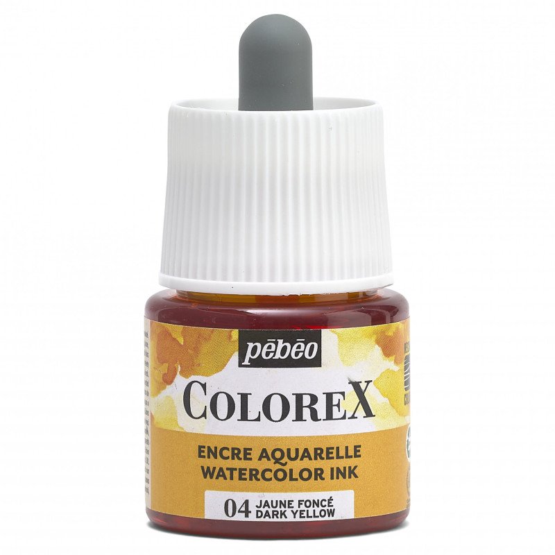 Pebeo Colorex Encre aquarelle 45 ml - 04 - Jaune foncé
