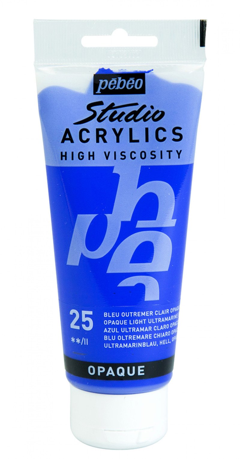 Pebeo Studio Peinture acrylique 100 ml - 25 - Bleu outremer clair opaque
