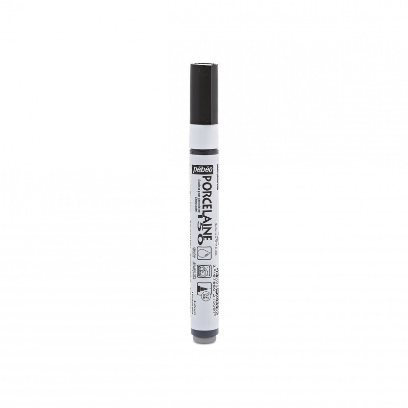 Pebeo Porcelaine 150 Marker Fine Tip 0.7 mm - Anthracite Black