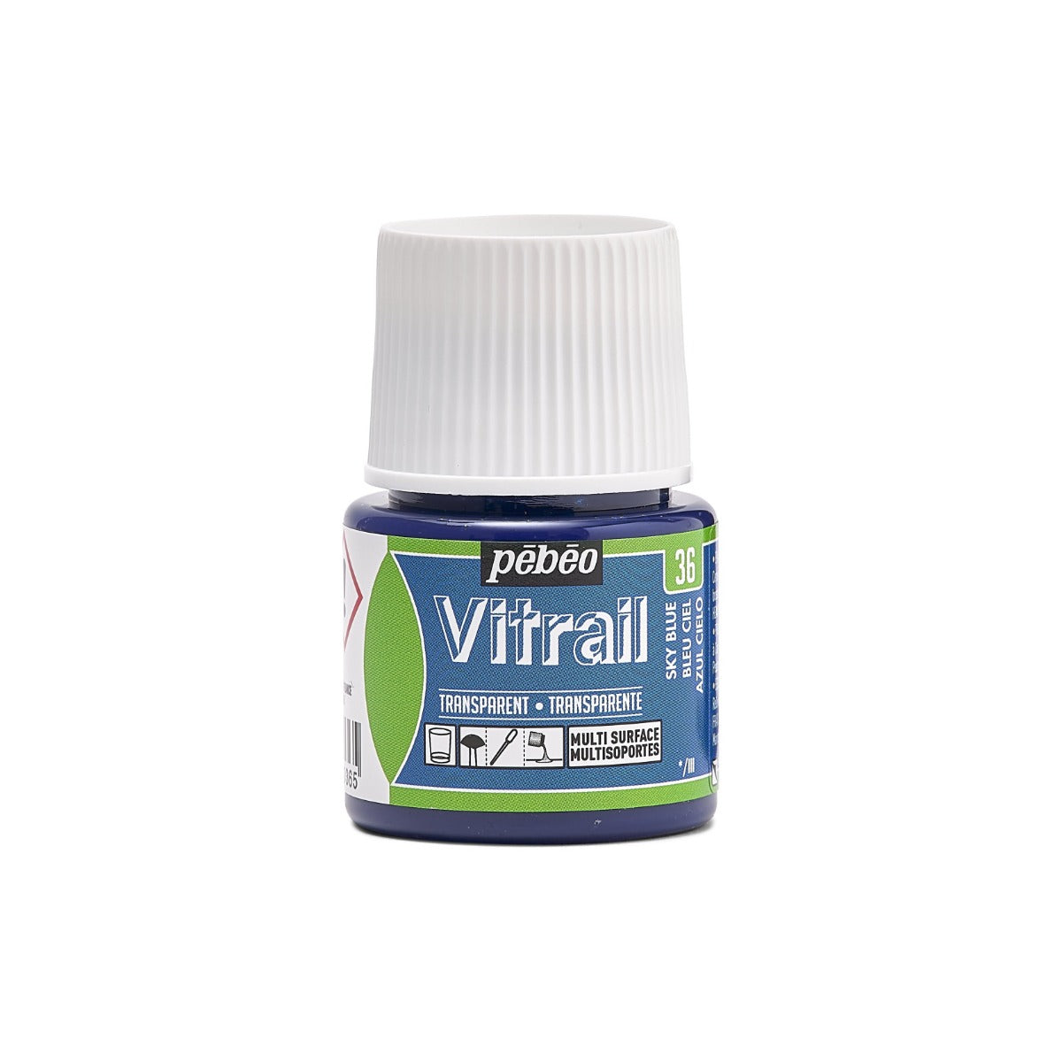 Pebeo Vitrail Transparent Peinture sur verre 45 ml - 36 - Hemelsblauw