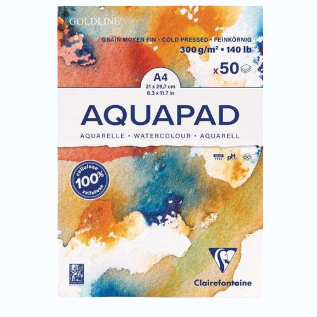 Clairefontaine Goldline Aquapad A4 – 300g aquarelpapier voor cyanotype prints