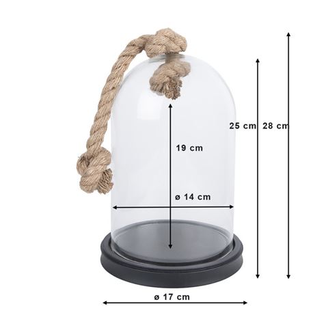 Clayre Eef Cloche 6GL3367 Noir 17x28 cm — 2