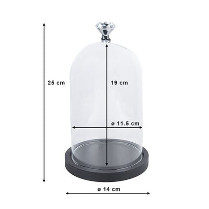 Clayre Eef 6GL2544 Cloche en Verre Transparent 14x25 cm — 2