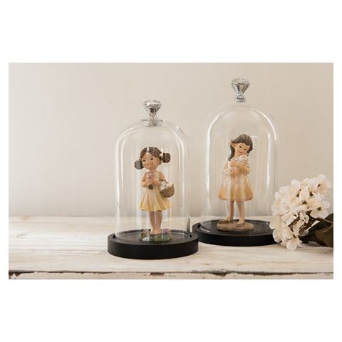Clayre Eef 6GL2544 Cloche en Verre Transparent 14x25 cm — 3