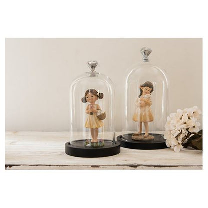 Clayre Eef 6GL2544 Cloche en Verre Transparent 14x25 cm — 3
