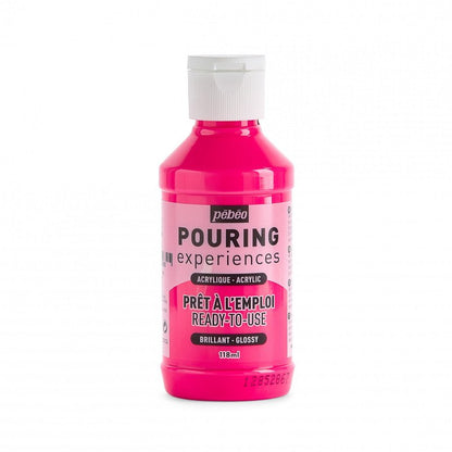 Pebeo Pouring Experiences Glanzend Acryl 118 ml - Fluo Roze