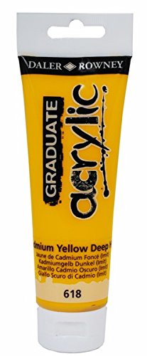 Daler-Rowney Graduate Acrylic Paint 120 ml - Cadmium Yellow Deep