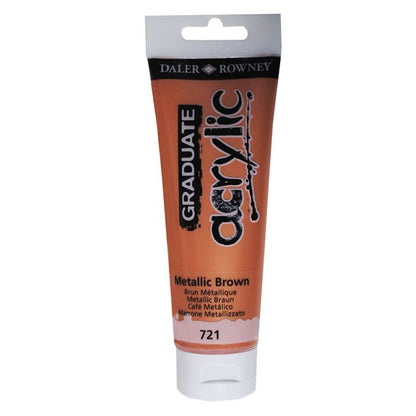 Daler-Rowney Graduate Acrylic Paint 120 ml - Metallic Brown