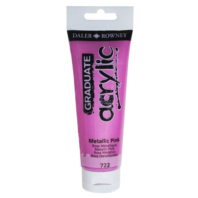 Daler-Rowney Graduate Acrylic Paint 120 ml - Metallic Pink