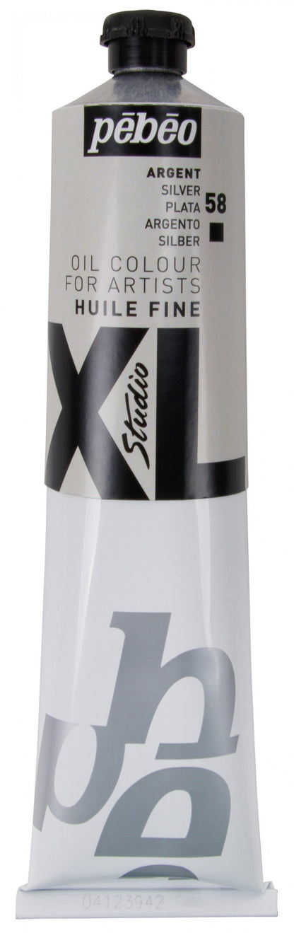 Pebeo Studio XL Peinture à l'huile 200 ml - 58 - Argent
