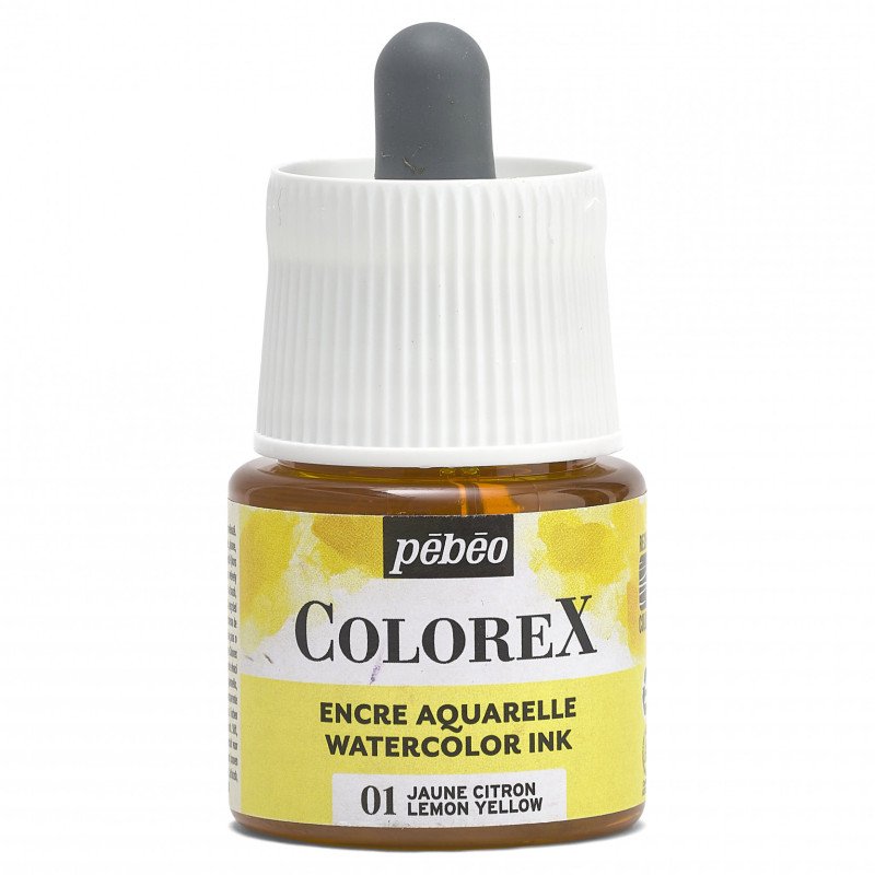 Pebeo Colorex Aquarelinkt 45 ml - 01 - Citroen Geel
