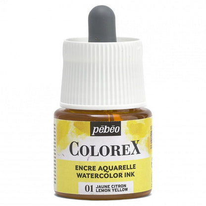Pebeo Colorex Encre aquarelle 45 ml - 01 - Jaune citron