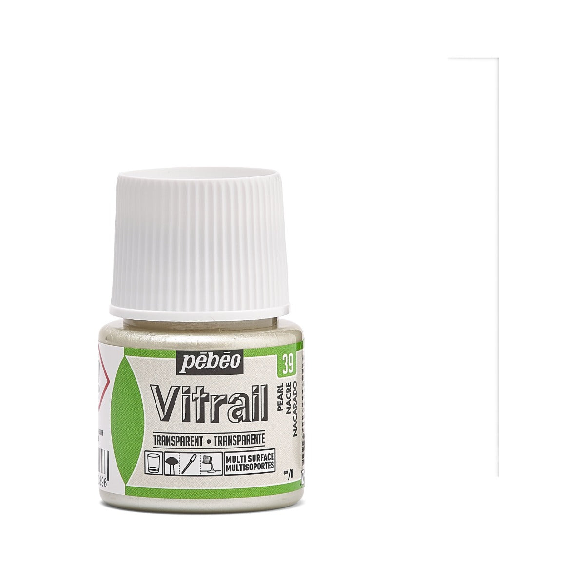 Pebeo Vitrail Transparent Peinture sur verre 45 ml - 39 - Paarlemoer