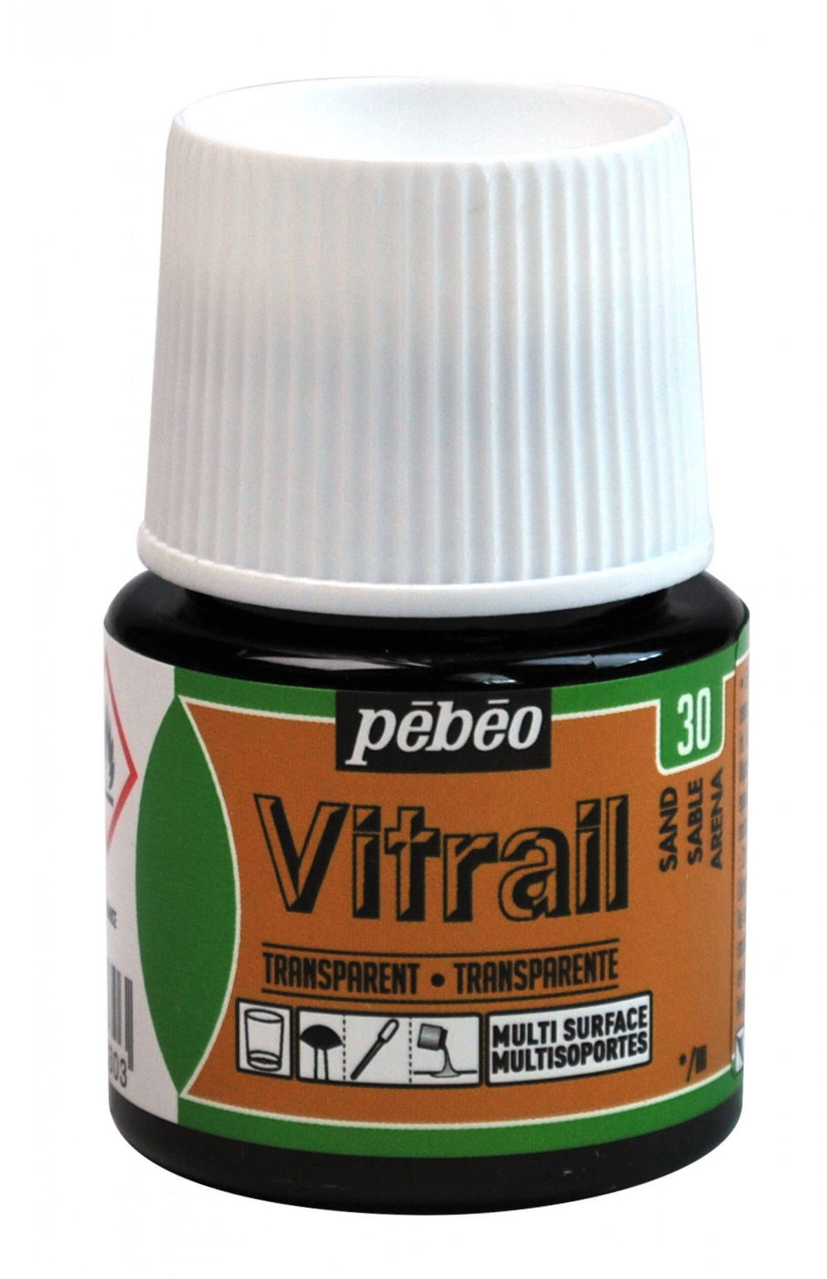 Pebeo Vitrail Transparent Peinture sur verre 45 ml - 30 - Sable
