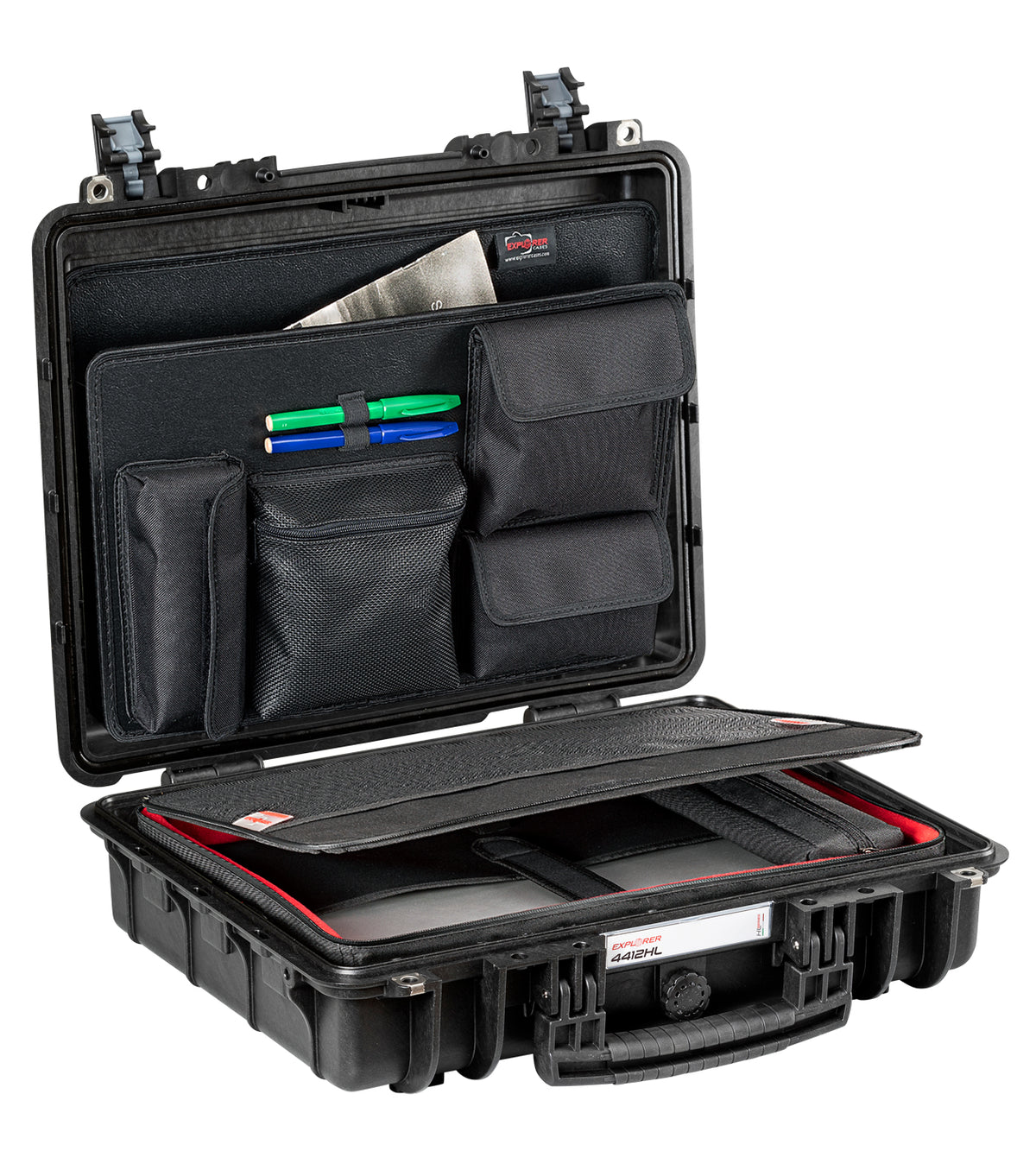 Explorer Cases 4412HL Valise Noire avec Sac pour Ordinateur Portable