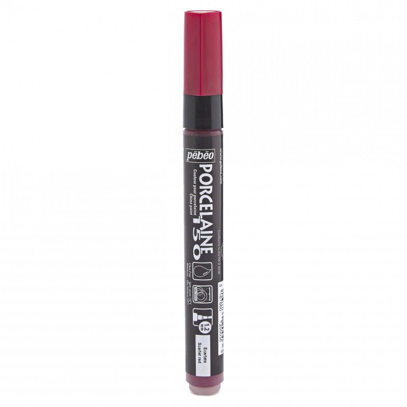 Pebeo Porcelaine 150 Marker Bullet Tip 1.2 mm - Scarlet Red