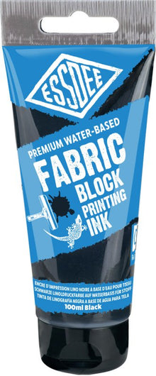 Essdee Fabric Block Printing Ink 100 ml - Essdee Encre lino pour textile, Noir, 100ml