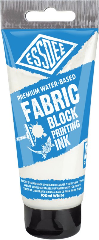 Essdee Fabric Block Printing Ink 100 ml - Essdee Encre lino pour textile, Blanc 100ml