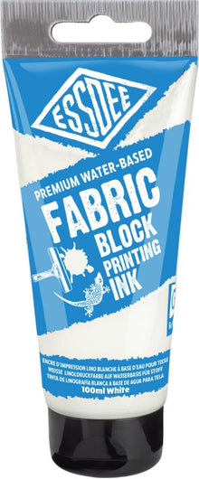 Essdee Fabric Block Printing Ink 100 ml - Essdee Encre lino pour textile, Blanc 100ml