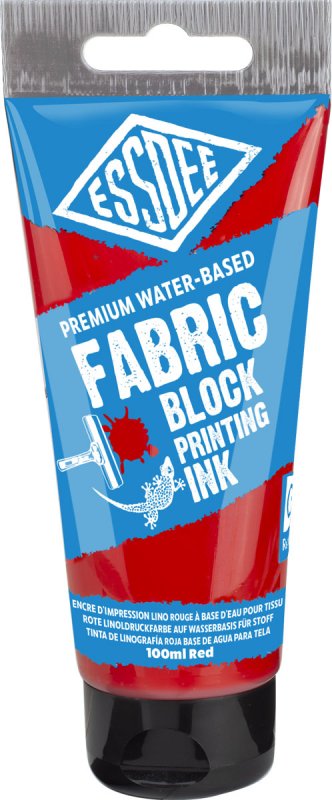 Essdee Fabric Block Printing Ink 100 ml - Essdee Encre lino pour textile, Rouge 100ml