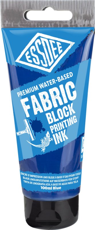 Essdee Fabric Block Printing Ink 100 ml - Essdee Encre lino pour textile, Bleu 100ml