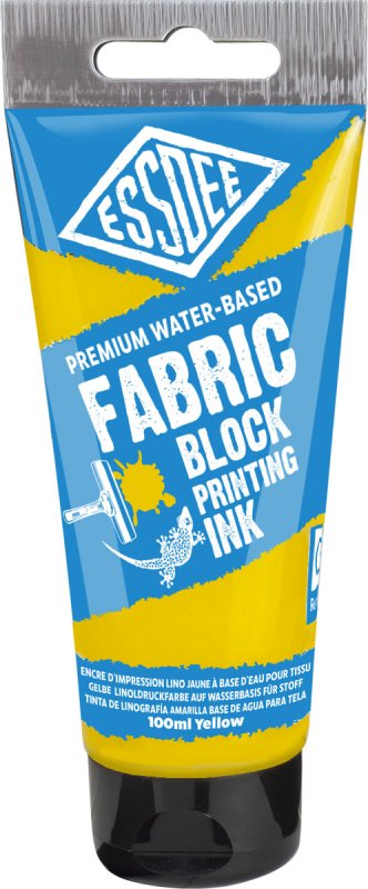 Essdee Fabric Block Printing Ink 100 ml - Essdee Encre lino pour textile, Jaune. 100ml