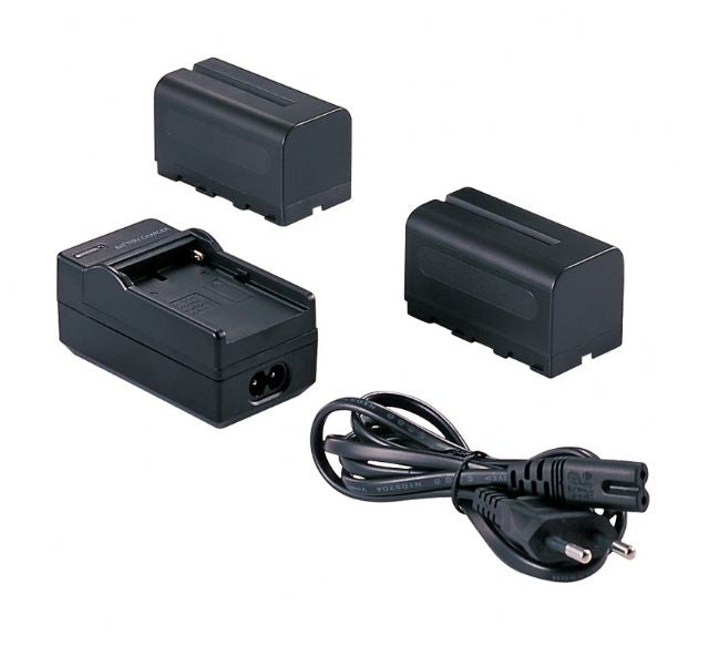 Falcon Eyes 2 x Batterie NP-F750 + Chargeur SP-CHG pour lampe LED