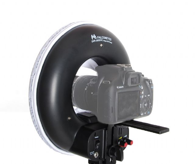Falcon Eyes Lampe Annulaire LED Bi-Color Dimmable DVR-300DVC sur 230V — 5