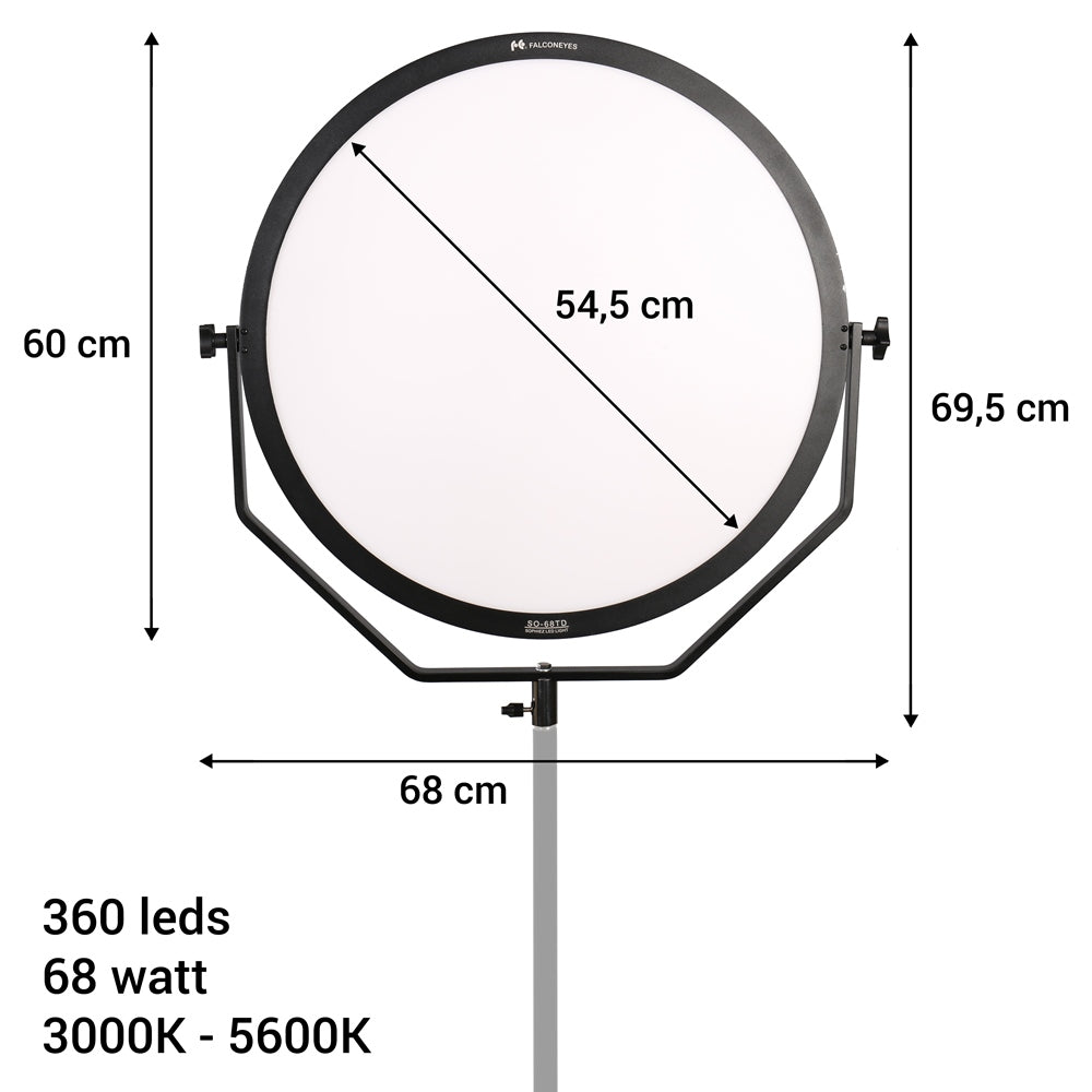 Falcon Eyes Lampe LED Bi-Color Sophiez SO-68TD sur 230V — 2