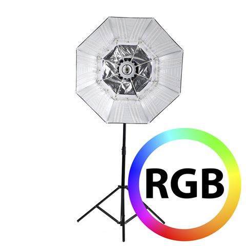 Falcon Eyes Lampe LED RVB RX-782 avec Softbox Pliable 100 cm