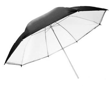 Falcon Eyes Jumbo Paraplu URN-T86TSB1 Diffus Blanc + Argenté/Noir Housse 216 cm