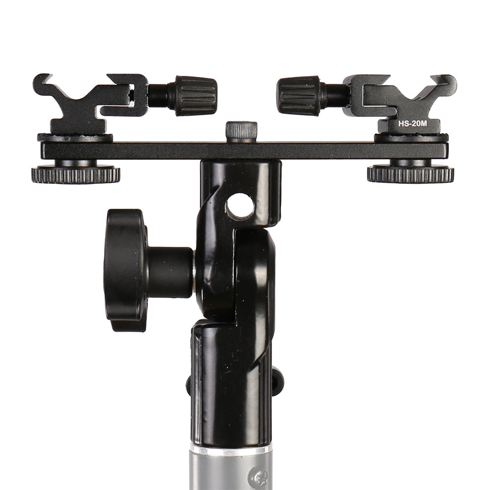 Falcon Eyes Twin Mount Tilting Bracket + 2 x Griffe de flash CLD-14A