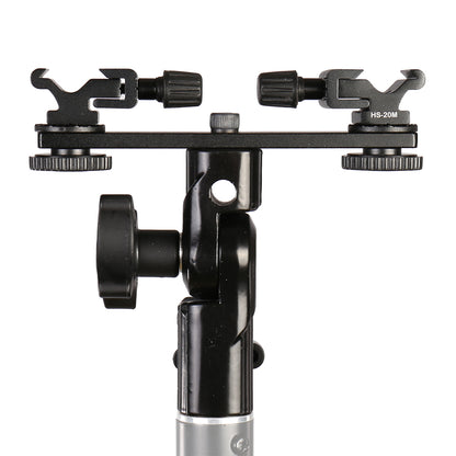 Falcon Eyes Twin Mount Tilting Bracket + 2 x Griffe de flash CLD-14A