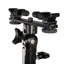 Falcon Eyes Twin Mount Tilting Bracket + 2 x Griffe de flash CLD-14A — 2