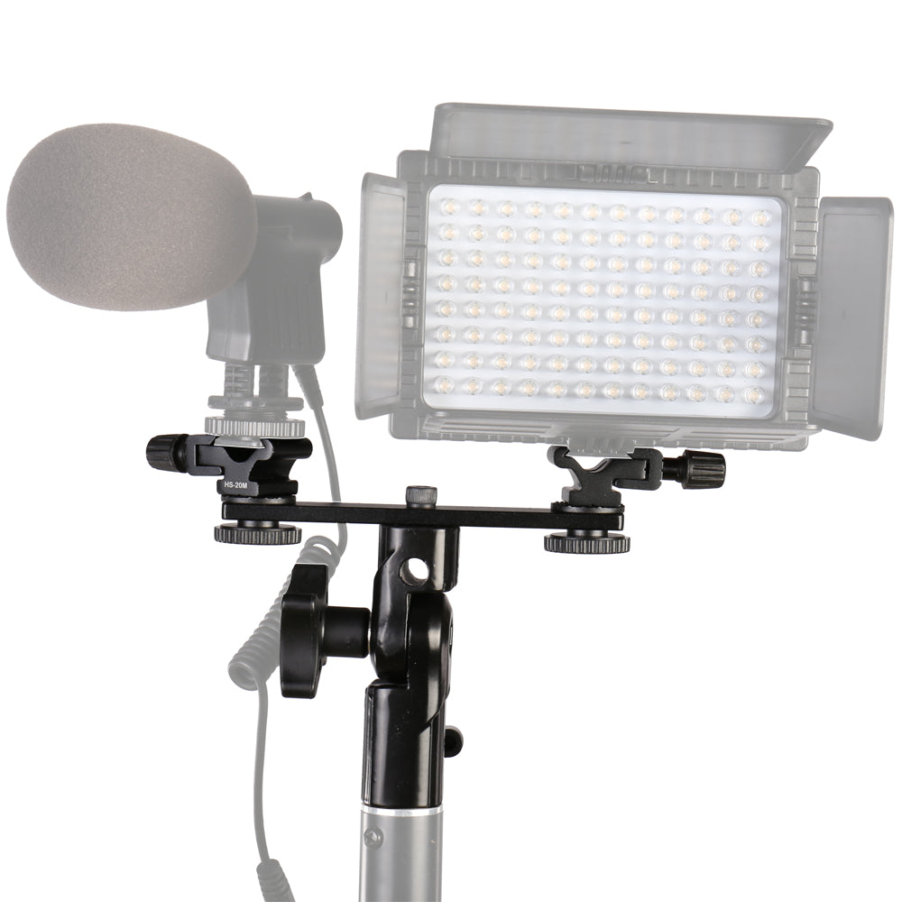 Falcon Eyes Twin Mount Tilting Bracket + 2 x Griffe de flash CLD-14A — 4