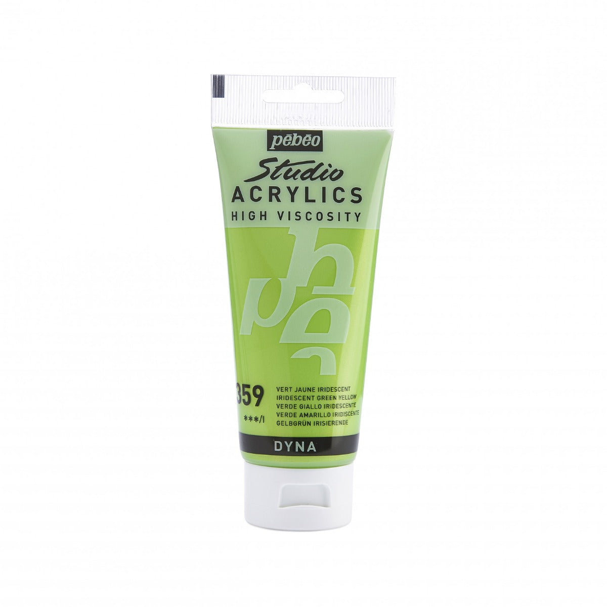 Pebeo Studio Peinture acrylique 100 ml - 359 - Iridescent Green Yellow